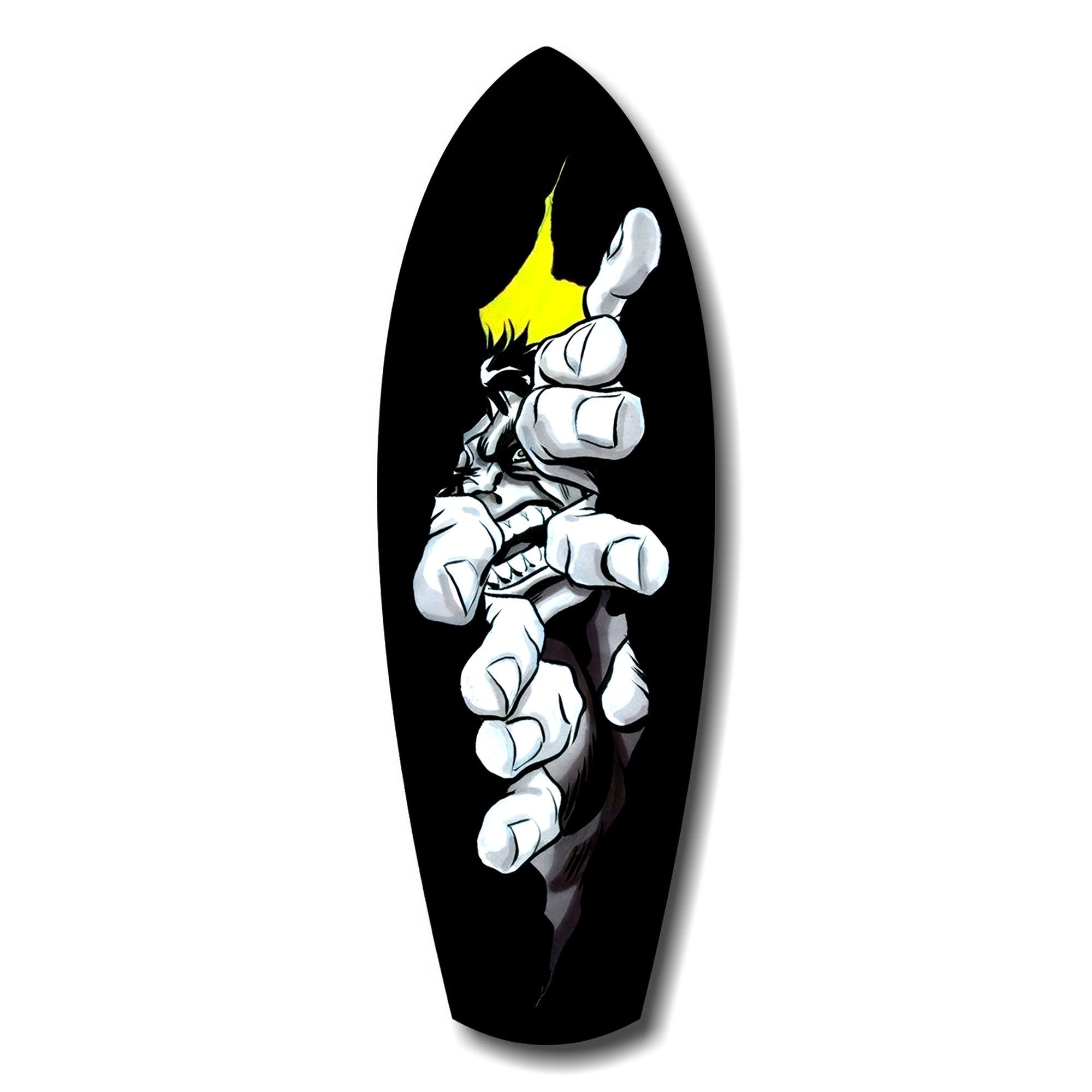 Anime Fighter Bandage Hands Manga Glass Wall Art.