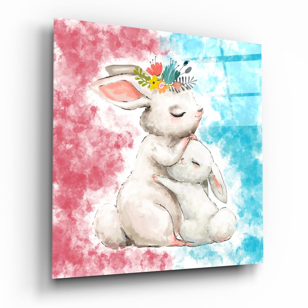 Rabbit Glass Wall Art – Insigneart UK