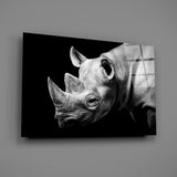 Rhino Glass Wall Art.