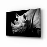 Rhino Glass Wall Art.