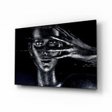 Female Portrait 36 Glass Wall Art.