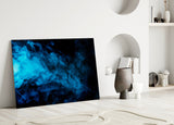 Blue Smoke Glass Wall Art.