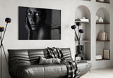 Woman Portrait 37 Glass Wall Art.