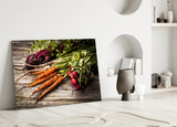 Carrot and Radish Glass Wall Art.