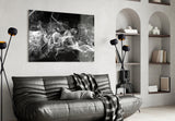 White Smoke Glass Wall Art.