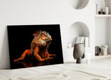 Komodo Dragon Glass Wall Art.