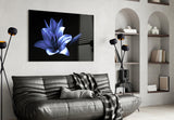 Purple Flower Glass Wall Art.