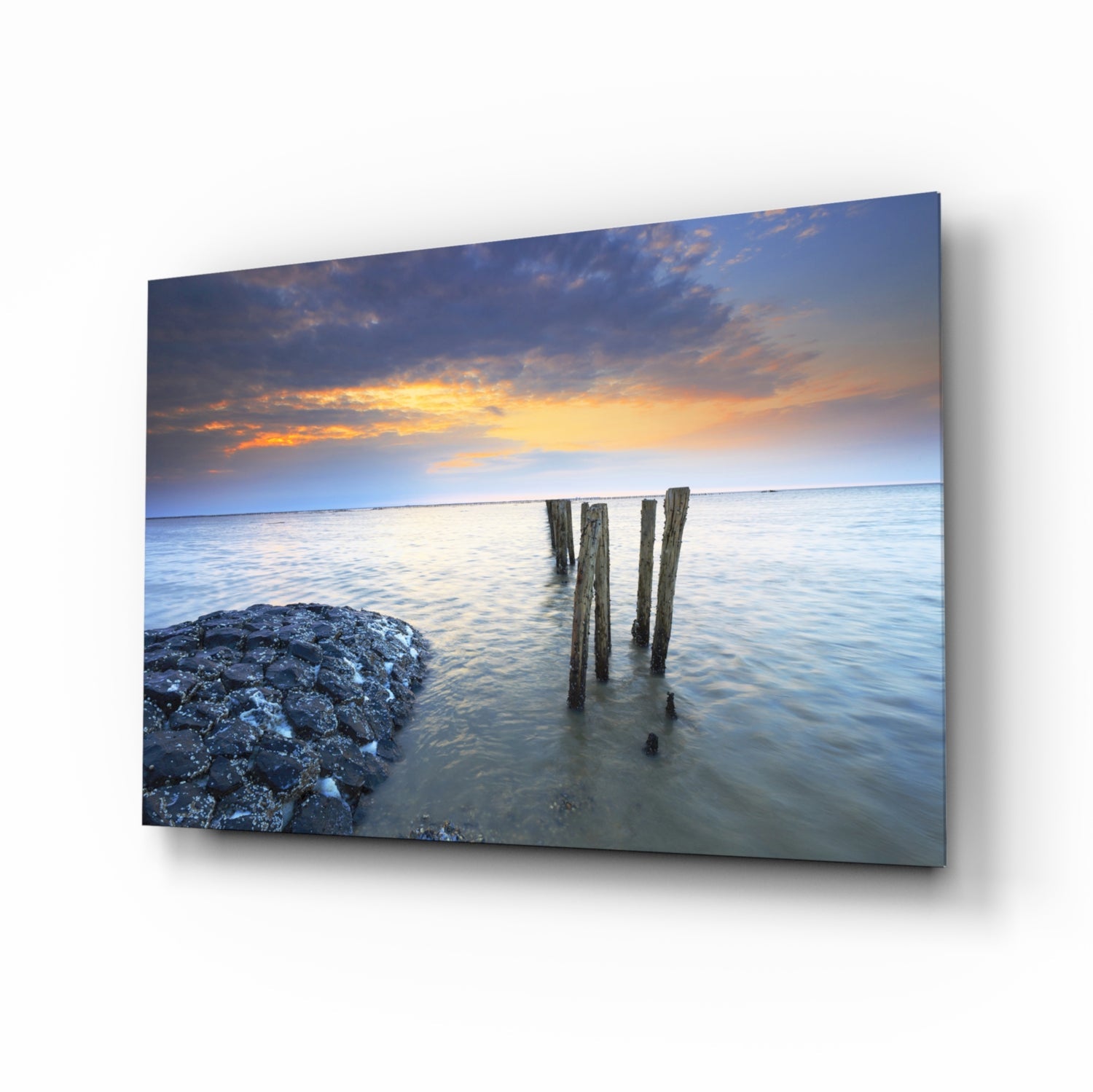 Sea Landscape Glass Wall Art.