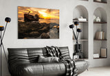 Ship Wreck Glass Wall Art.