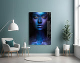 Woman Portrait Glass Wall Art.