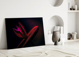 Red Leaf Glass Wall Art.