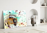 Illustration Vosvos Glass Wall Art.