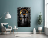 African Woman Portrait Glass Wall Art.