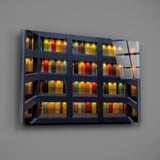 Colored Doors Glass Wall Art.