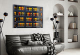 Colored Doors Glass Wall Art.