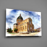Historical Building Glass Wall Art.