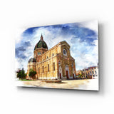 Historical Building Glass Wall Art.