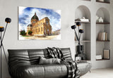 Historical Building Glass Wall Art.