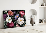 Floral Glass Wall Art.