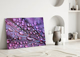 Purple Leaf Glass Wall Art.