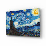 Van Gogh Starry Night Glass Wall Art.