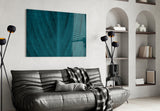 Green Leaf Glass Wall Art.