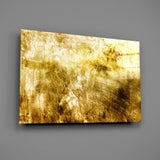 Yellow Abstract Pattern Glass Wall Art.