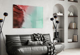 Green Abstract Pattern Glass Wall Art.