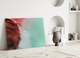 Green Abstract Pattern Glass Wall Art.
