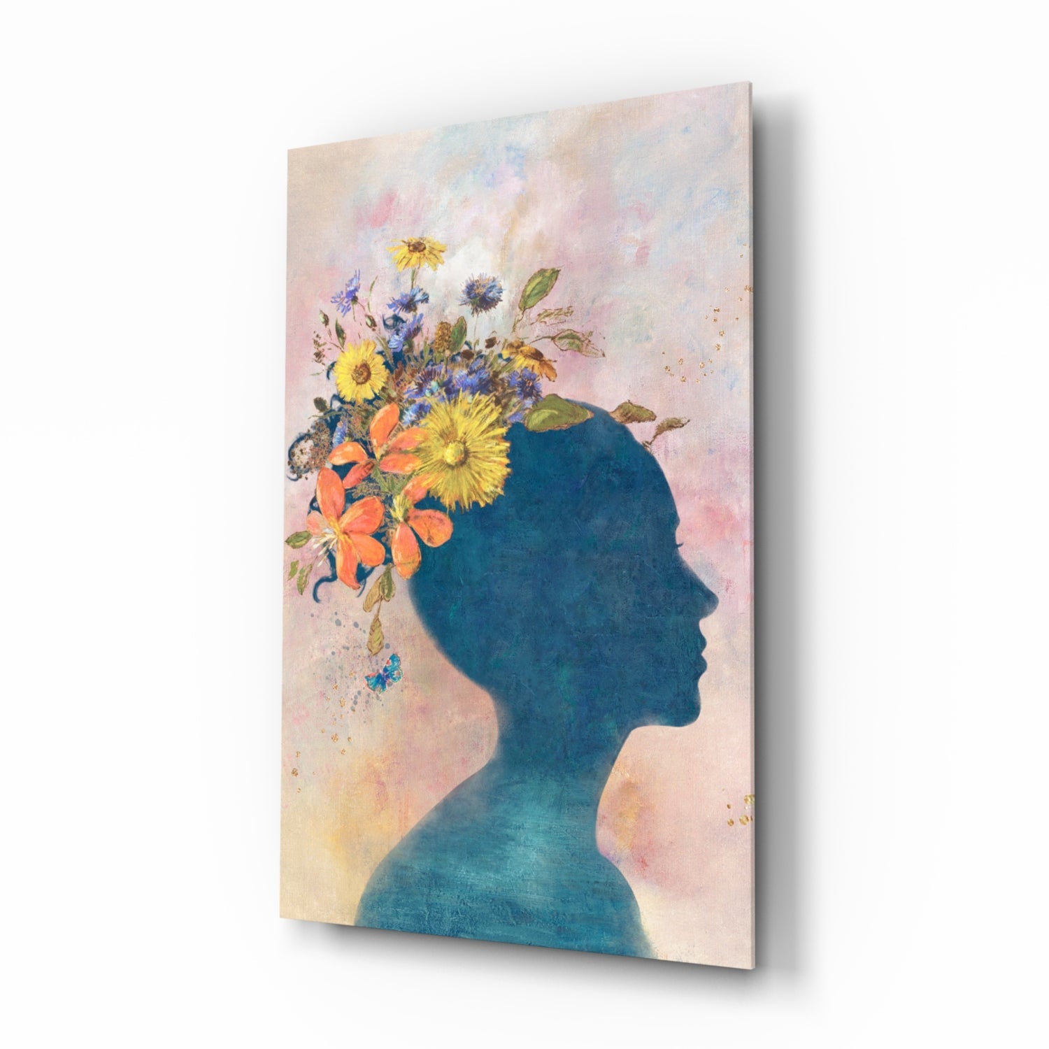 Woman Portrait Glass Wall Art.