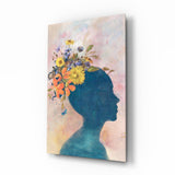Woman Portrait Glass Wall Art.
