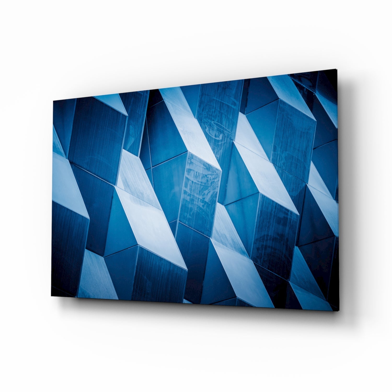 Architectural Geometric Shapes Glass Wall Art.