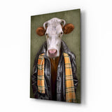 Ox Head Glass Wall Art.