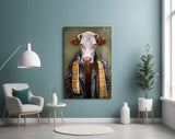 Ox Head Glass Wall Art.