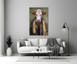 Ox Head Glass Wall Art.