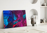 Abstract Colors Glass Wall Art.