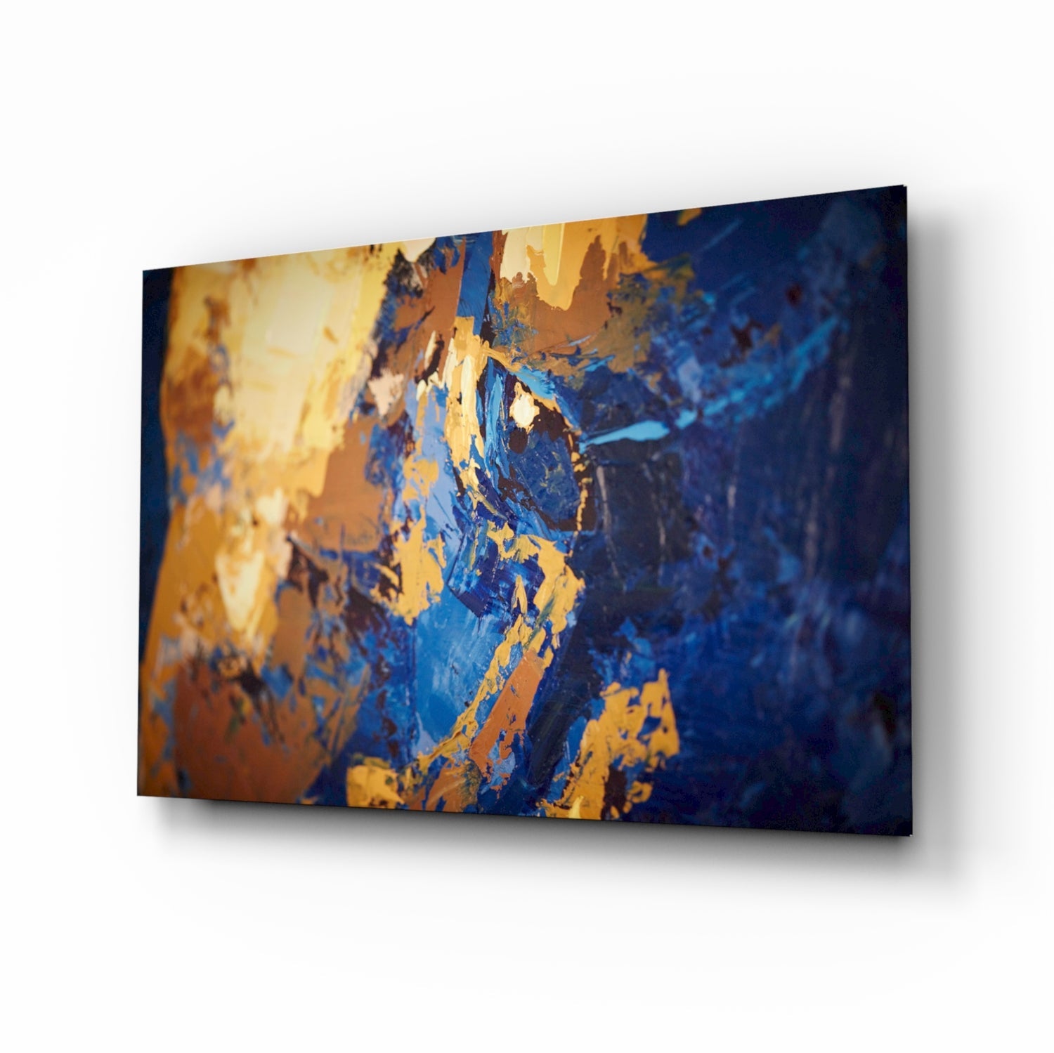 Abstract Colors Glass Wall Art.