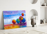 Colorful Trees Glass Wall Art.
