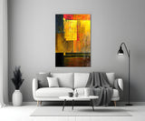 Abstract Colors Glass Wall Art.