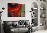 Abstract Glass Wall Art.