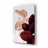 Leaves Glass Wall Art.