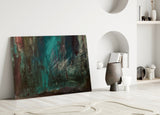 Abstract Colors Glass Wall Art.