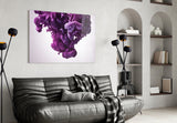 Purple Smoke Glass Wall Art.