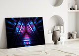 Neon Lights Glass Wall Art.
