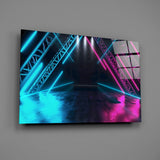 Neon Lights Glass Wall Art.