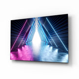 Neon Lights Glass Wall Art.