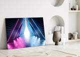 Neon Lights Glass Wall Art.