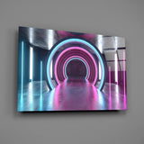 Neon Lights Glass Wall Art.