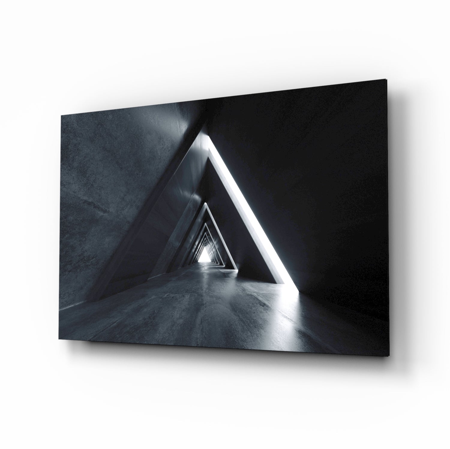 Geometric Structures Glass Wall Art.