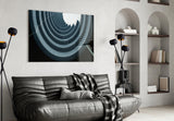 Geometric Structures Glass Wall Art.